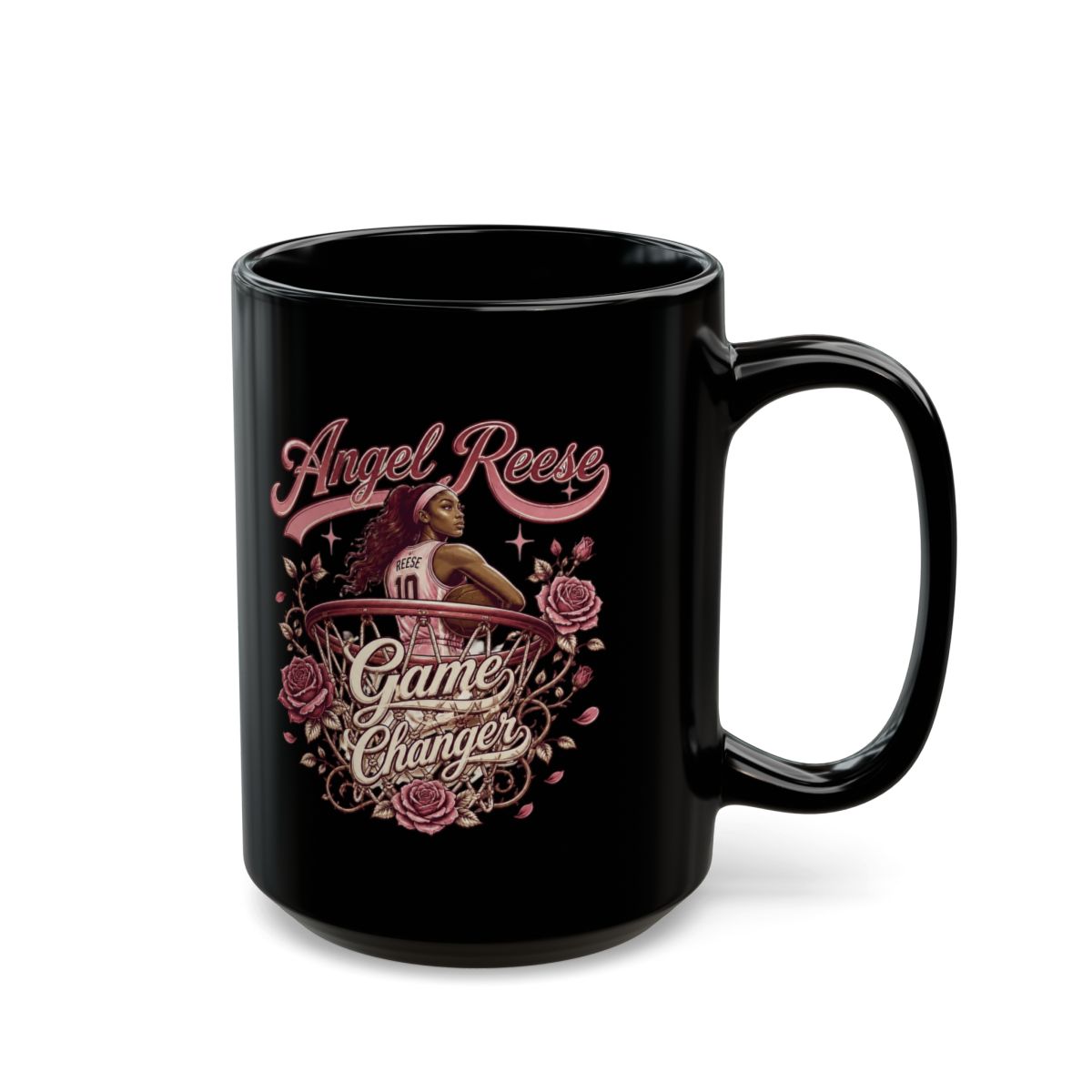 Angel Reese "Game Changer" Black Mug - alternate angle 5, merchandise