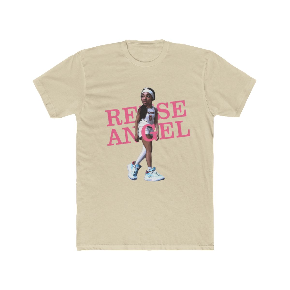 Angel Reese #5 Big Cute Head Women Basketball - NH #77 T Shirt - alternate angle 3, merchandise