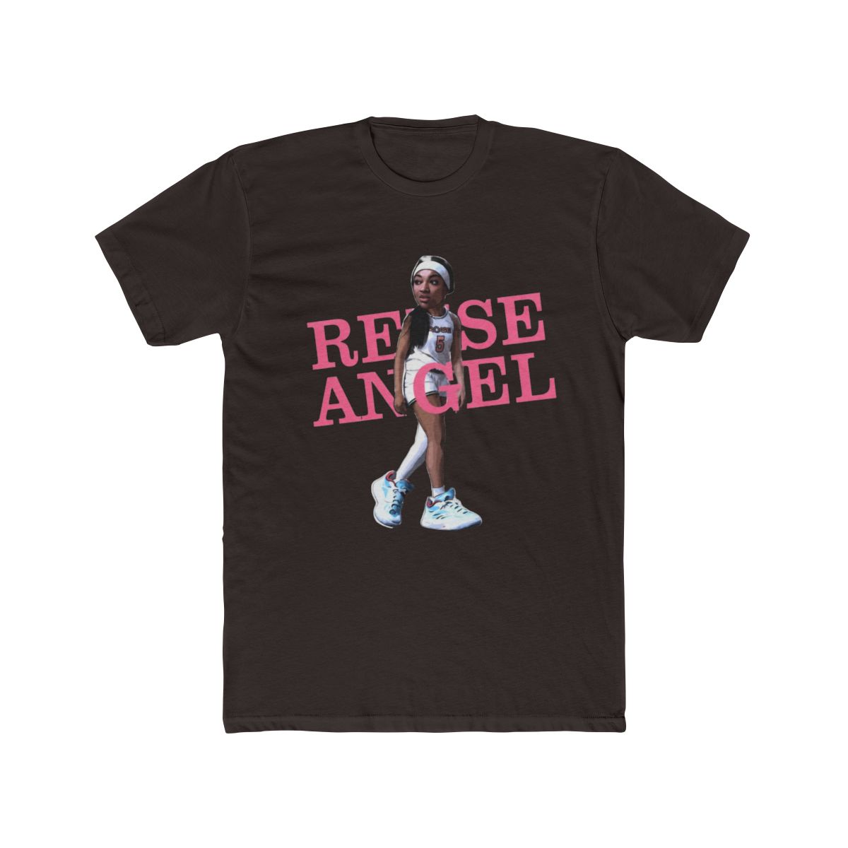 Angel Reese #5 Big Cute Head Women Basketball - NH #77 T Shirt - alternate angle 2, merchandise