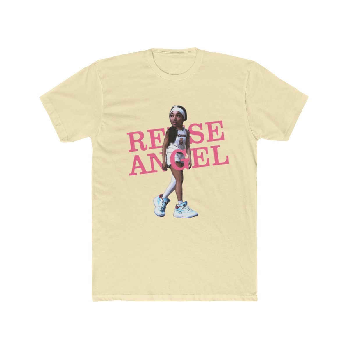 Angel Reese #5 Big Cute Head Women Basketball - NH #77 T Shirt - alternate angle 5, merchandise