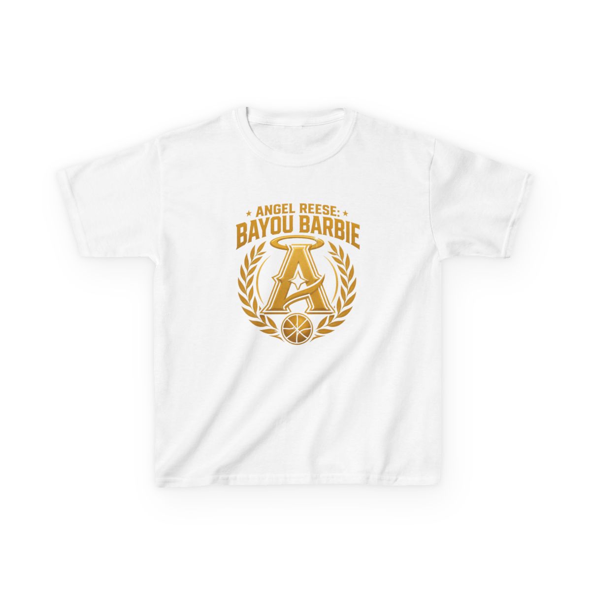 Angel Reese "Angel Reese: Bayou Barbie" Unisex Kids Tee - alternate angle 2, merchandise