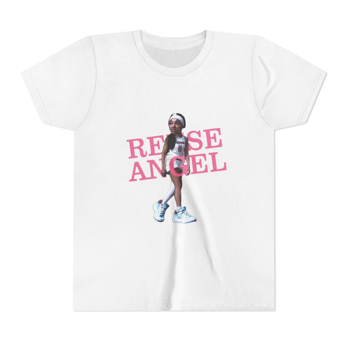 Angel Reese #5 Big Cute Head Women Basketball - NH #77 Kids T Shirt